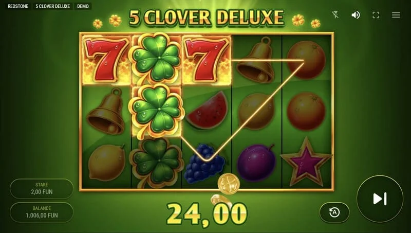 5 Clover Deluxe - grunnleikur vinnur