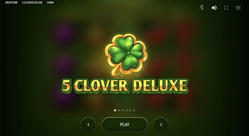 5 Clover Deluxe - aðalvalmynd