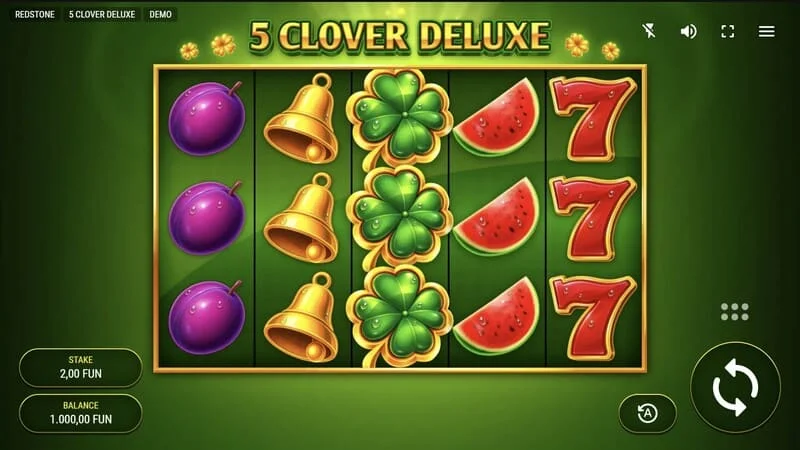 5 Clover Deluxe - leikjaskjár